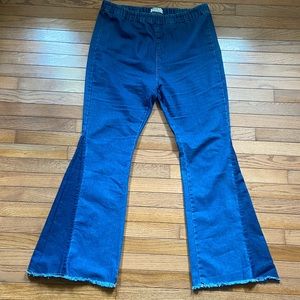 Two Toned Bell Bottom/Flare Jeans